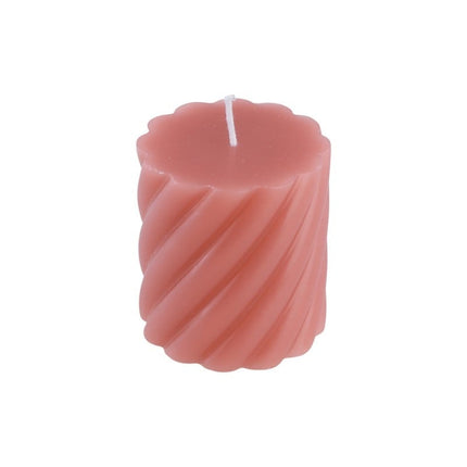 Feestbazaar Roze Spiraalvormige Kaars (7x7,5cm)