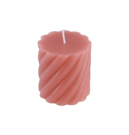 Feestbazaar Roze Spiraalvormige Kaars (7x7,5cm)