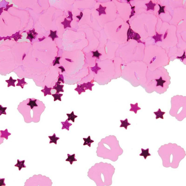 Feestbazaar Roze Tafelconfetti - Geboorte Meisje
