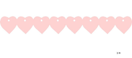 Feestbazaar Roze Valentijns slinger (3m)