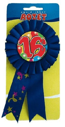Feestbazaar Rozet 16 blauw