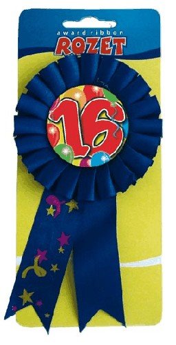 Feestbazaar Rozet 16 blauw