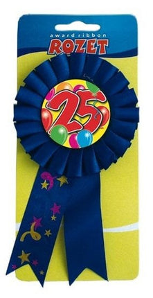 Feestbazaar Rozet 25 blauw