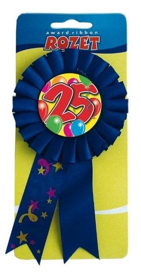 Feestbazaar Rozet 25 blauw
