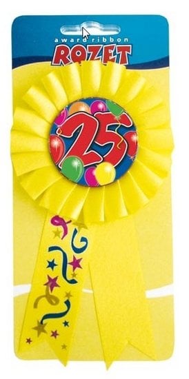 Feestbazaar Rozet 25 geel