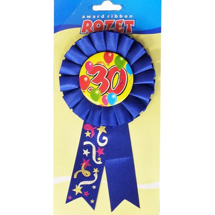 Feestbazaar Rozet ballon 30 blauw