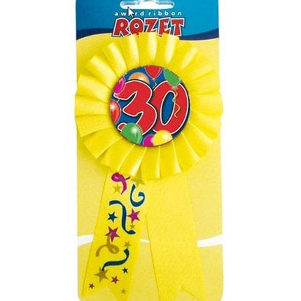 Feestbazaar Rozet ballon 30 geel