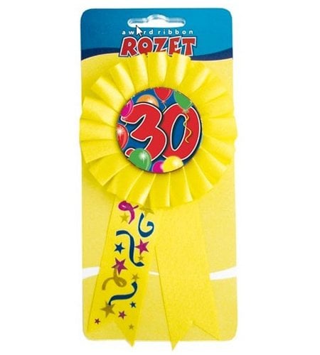 Feestbazaar Rozet ballon 30 geel