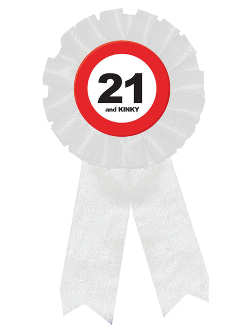 Feestbazaar Rozet Verkeersbord 21 Jaar