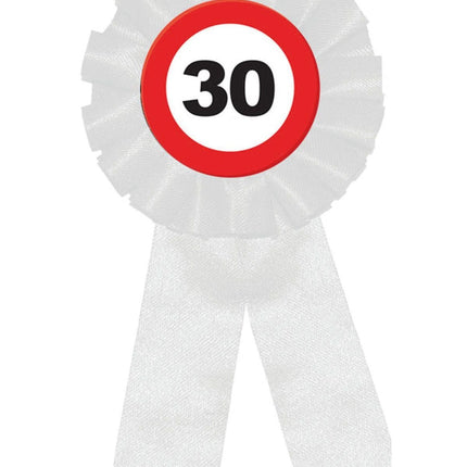 Feestbazaar Rozet Verkeersbord 30 Jaar