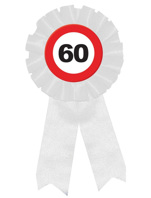 Feestbazaar Rozet Verkeersbord 60 Jaar