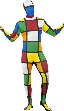 Feestbazaar Rubik's cube second skin pak