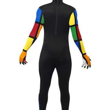 Feestbazaar Rubik's cube second skin pak