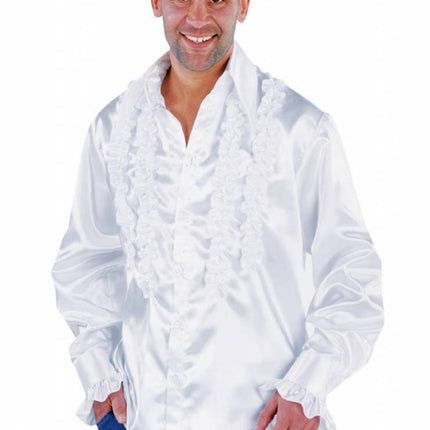Feestbazaar Ruches blouse wit populair