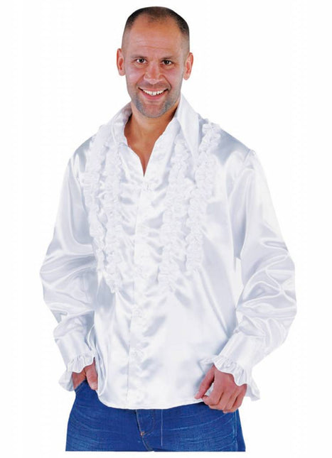 Feestbazaar Ruches blouse wit populair