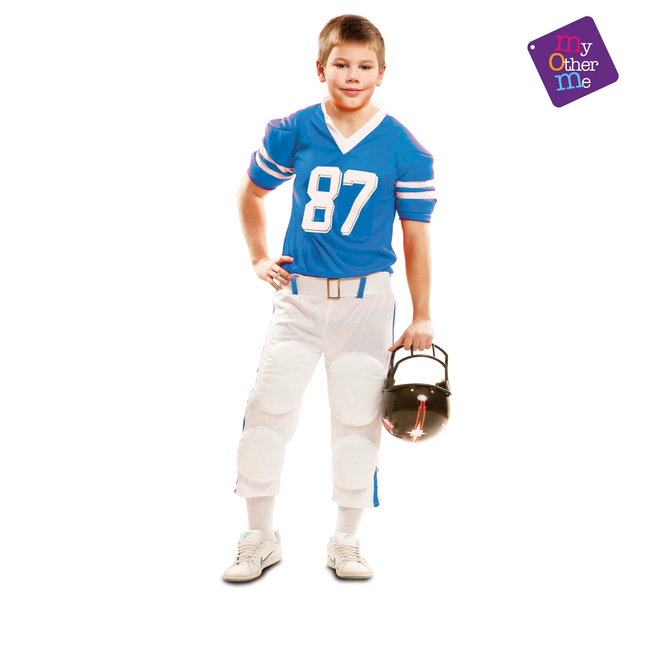 Feestbazaar Rugby Kostuum Kind Blauw