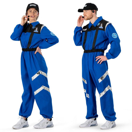 Feestbazaar Ruimte Commandant Outit Volwassen Blauw