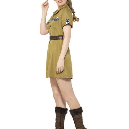 Feestbazaar Safari Kostuum Khaki Dames