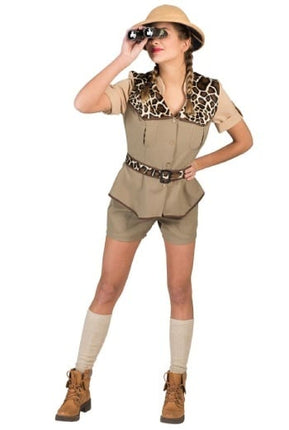 Feestbazaar Safari pak vrouw