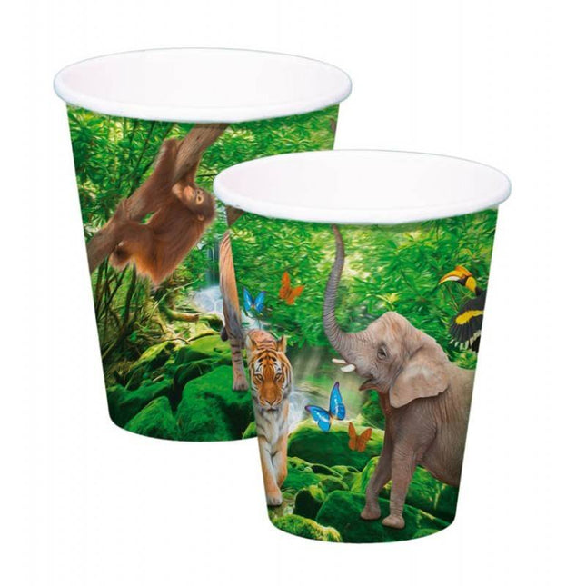 Feestbazaar Safari Party Bekers 250ml - 8 stuks
