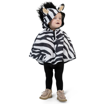Feestbazaar Safari Zebra Poncho Kind