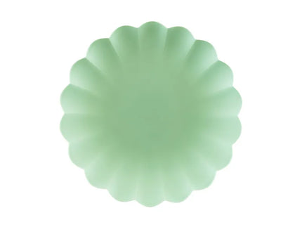 Feestbazaar Saliegroene Kunststof Borden Kartelrand 22cm (4st)