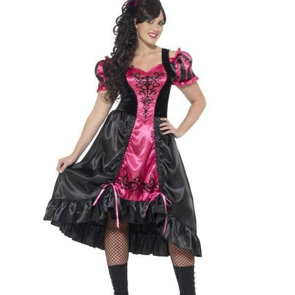 Feestbazaar Saloon girl kostuum plus size