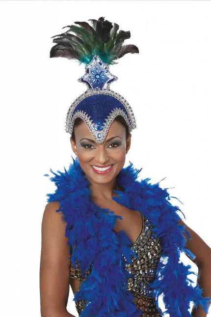 Feestbazaar Samba hoofdtooi blauw