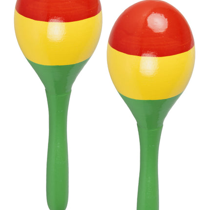 Feestbazaar Sambaballen Hout Carnaval Rood Groen Geel