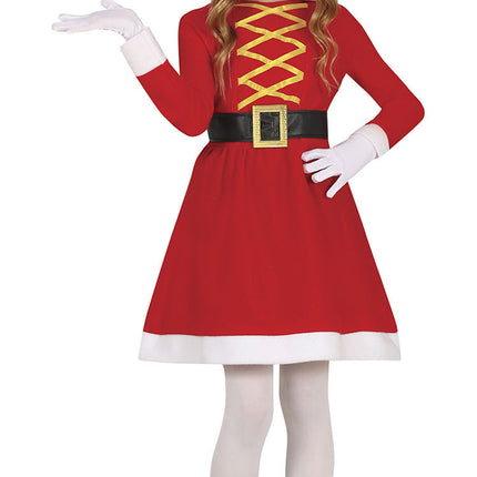 Feestbazaar Santa Girl Jurkje Met Capuchon Kind