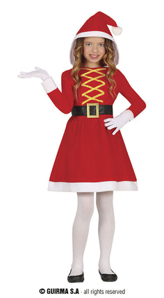 Feestbazaar Santa Girl Jurkje Met Capuchon Kind