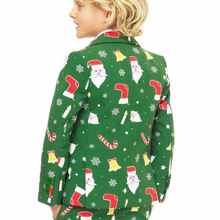 Feestbazaar Santaboss Kids Pak Groen Opposuits