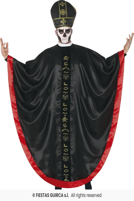 Feestbazaar Satantische Kardinaal Kostuum Zwart/Rood
