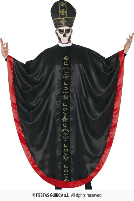 Feestbazaar Satantische Kardinaal Kostuum Zwart/Rood
