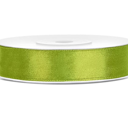 Feestbazaar Satijnlint Appelgroen 12mm/25m