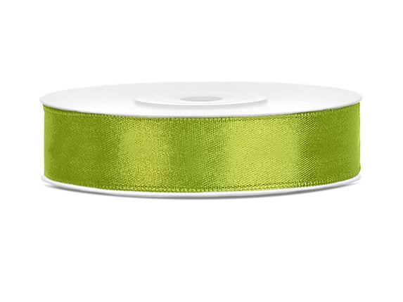 Feestbazaar Satijnlint Appelgroen 12mm/25m