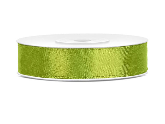 Feestbazaar Satijnlint Appelgroen 12mm/25m
