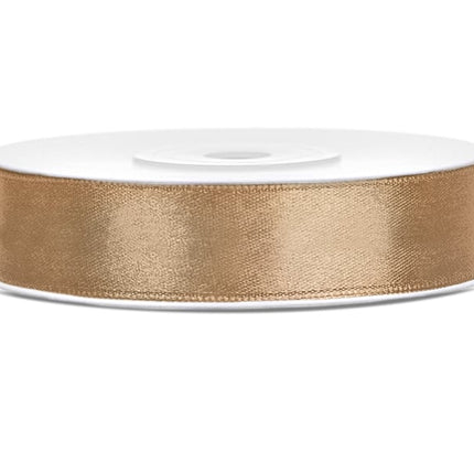 Feestbazaar Satijnlint goud 12mm/25m