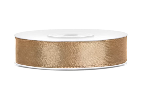 Feestbazaar Satijnlint goud 12mm/25m