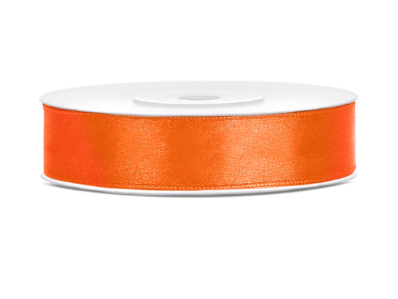 Feestbazaar Satijnlint Oranje 12mm/25m