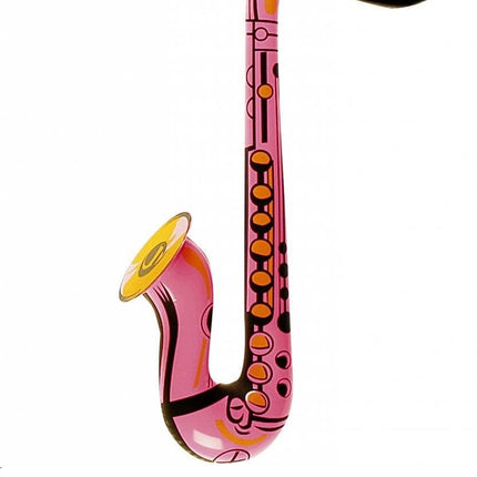 Feestbazaar Saxofoon opblaasbaar roze