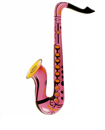 Feestbazaar Saxofoon opblaasbaar roze