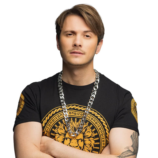 Feestbazaar Schakelketting Pimp zilver