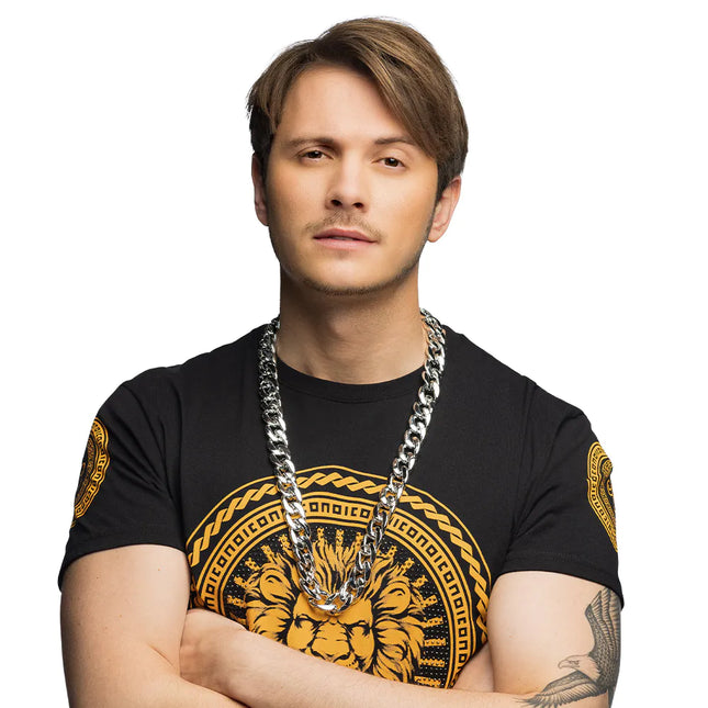 Feestbazaar Schakelketting Pimp zilver