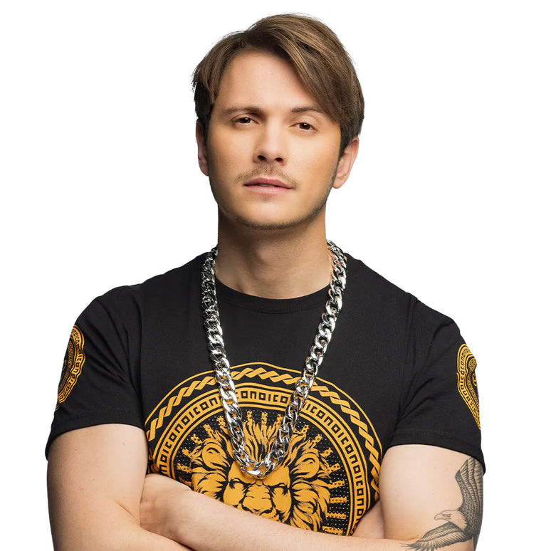 Feestbazaar Schakelketting Pimp zilver