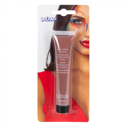 Feestbazaar Schmink tube crème bruin op waterbasis -19 ml