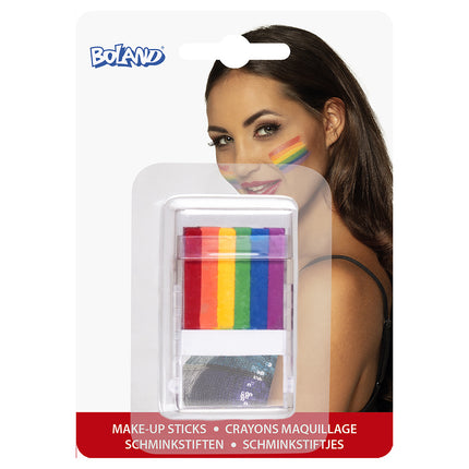 Feestbazaar Schminkstift 6-in-1 Regenboog