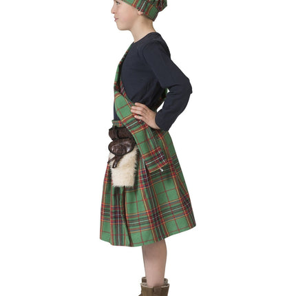 Feestbazaar Schots Highlander Kostuum Groen Kind