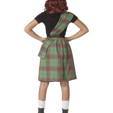 Feestbazaar Schotse Highlander Kostuum Dames Groen