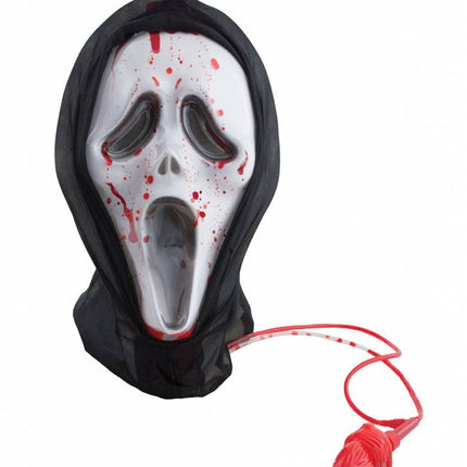 Feestbazaar Scream masker met stromend bloed